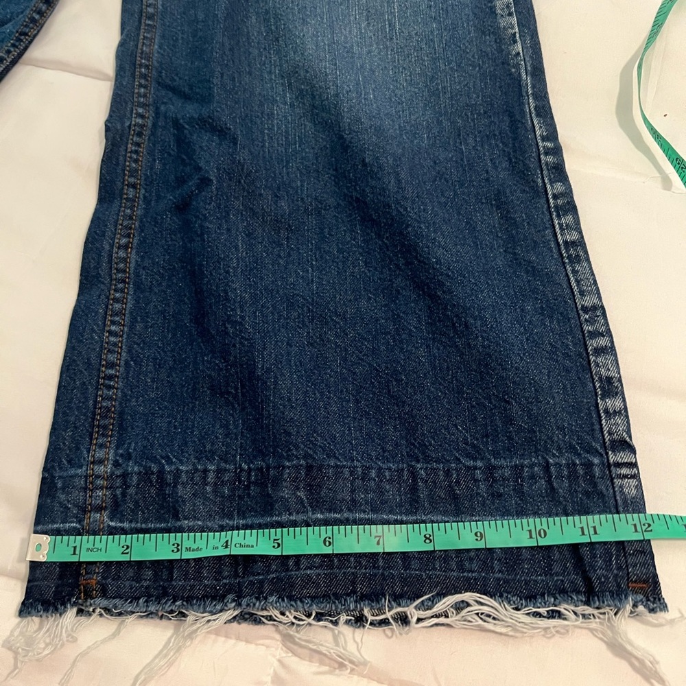 We The Free Wide Leg Cropped Jeans in Dark Blue Denim - Picture 14 of 16